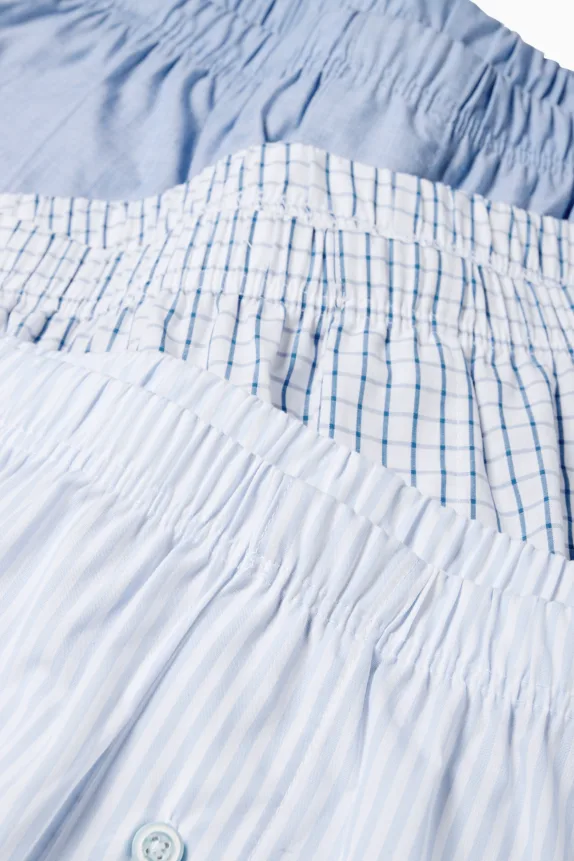 Multipack of 3 - boxer shorts white / light blue