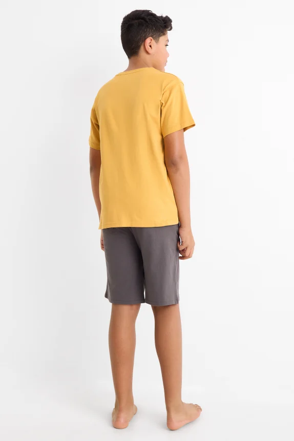 BMX - set - short sleeve T-shirt and shorts - 2 piece light orange