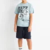 Skateboarder - set - short sleeve T-shirt and shorts - 2 piece blue