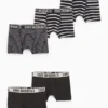 Multipack of 5 - boxer shorts - striped black / white