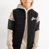 Set - hoodie and quilted gilet - 2 piece black / beige