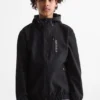 Softshell jacket with hood - waterproof black