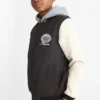 Football - varsity jacket with hood black