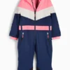 Ski suit with hood - waterproof neon pink