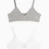 Multipack of 2 - star - bralette white / gray
