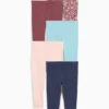 Multipack of 5 - horse and flowers - leggings red / blue