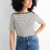 T-shirt - regular fit - striped white / blue