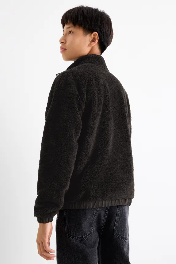 Ford Mustang - teddy fur jacket black