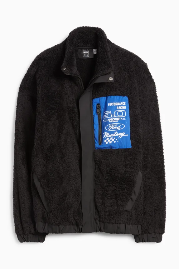 Ford Mustang - teddy fur jacket black
