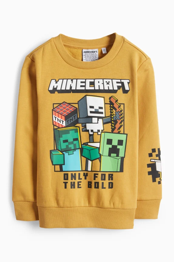 Minecraft - sweatshirt mustard yellow