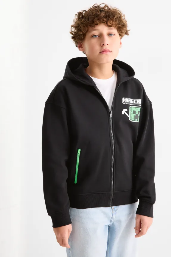 Minecraft - zip-through hoodie black