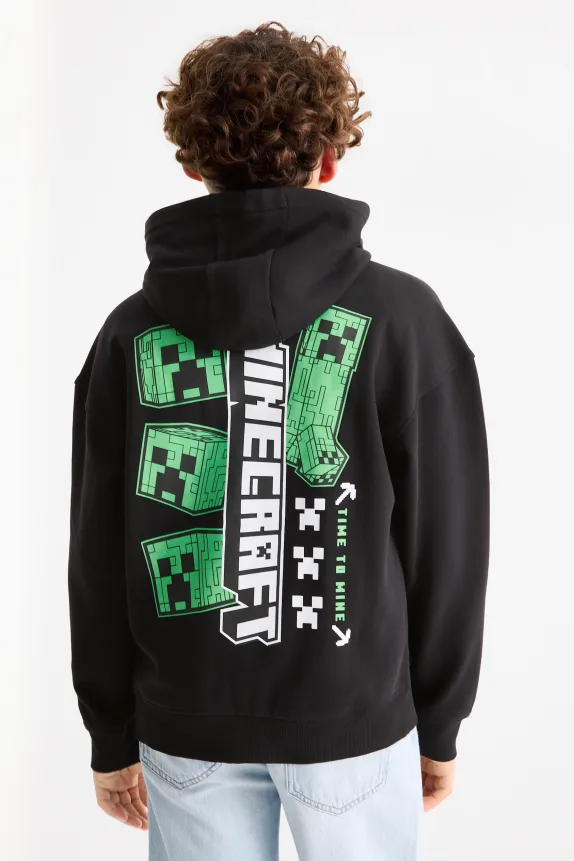 Minecraft - zip-through hoodie black