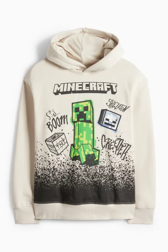 Minecraft - hoodie light beige