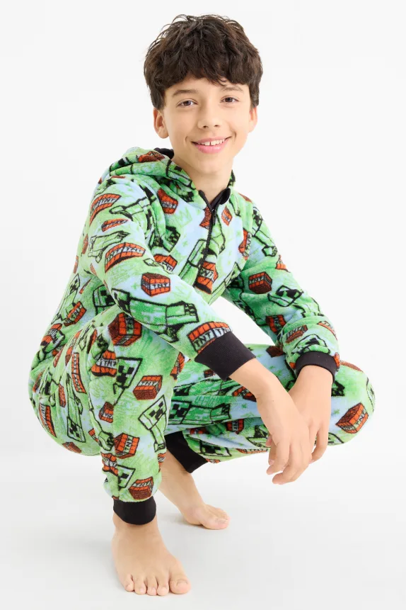 Minecraft - fleece onesie light green