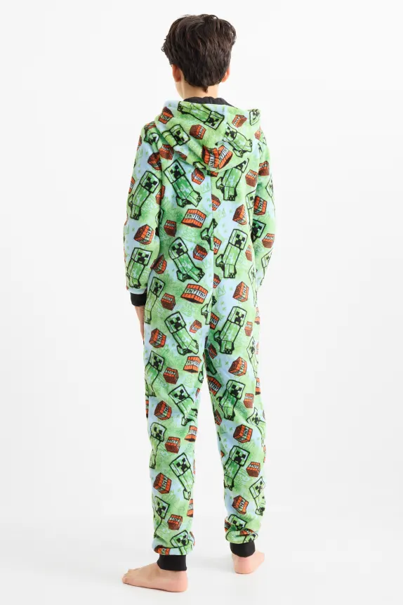 Minecraft - fleece onesie light green