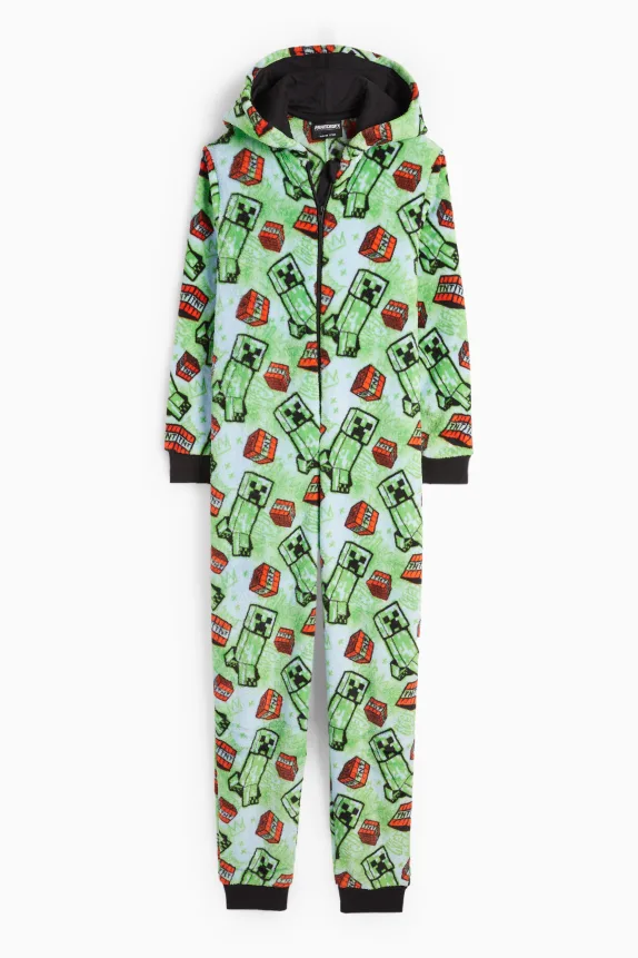 Minecraft - fleece onesie light green
