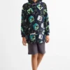 Minecraft - hoodie blanket green / dark blue