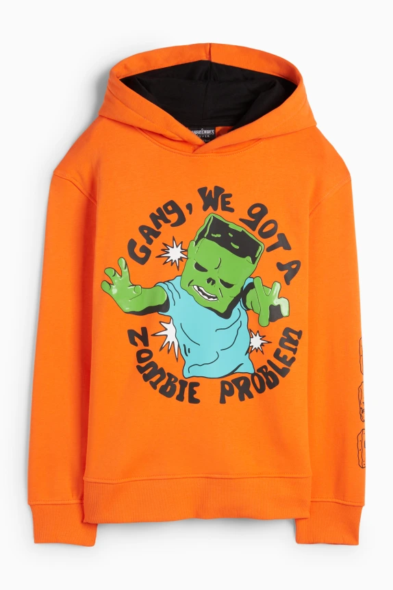 Halloween - Minecraft - hoodie orange