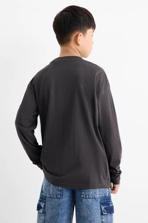 Minecraft - long sleeve top dark gray