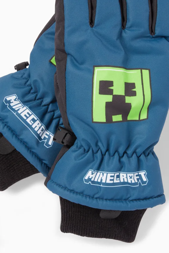 Minecraft - gloves - lined dark blue