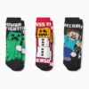 Multipack of 3 - Minecraft - warm Christmas socks black