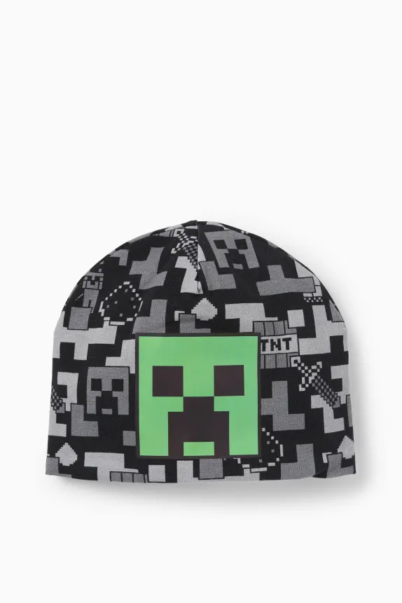 Minecraft - beanie black / gray