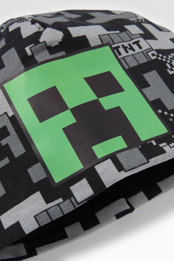 Minecraft - beanie black / gray