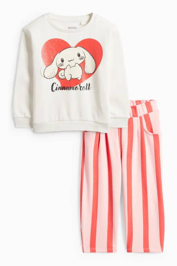 Cinnamoroll - set - sweatshirt and joggers - 2 piece rose / red