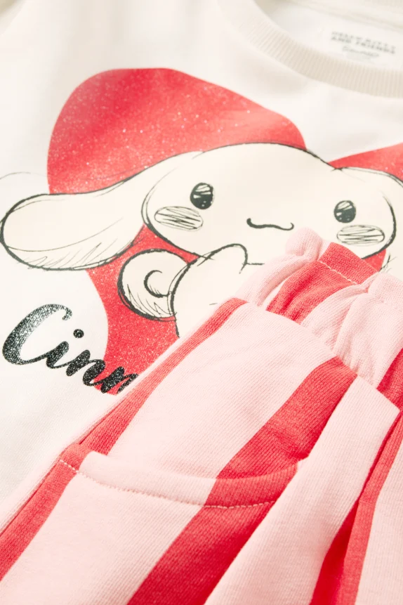 Cinnamoroll - set - sweatshirt and joggers - 2 piece rose / red