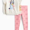 Bluey - set - sweatshirt and leggings - 2 piece white / rose