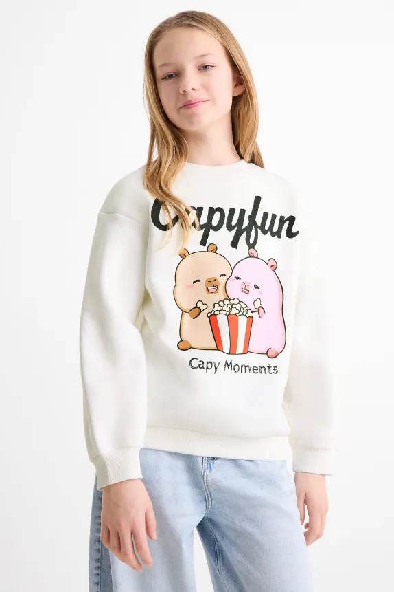 CapyFun - sweatshirt white