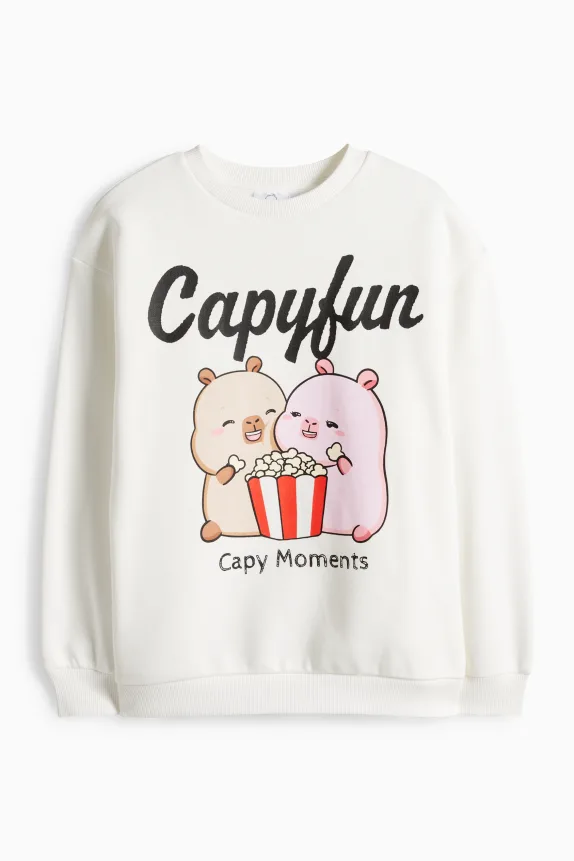 CapyFun - sweatshirt white