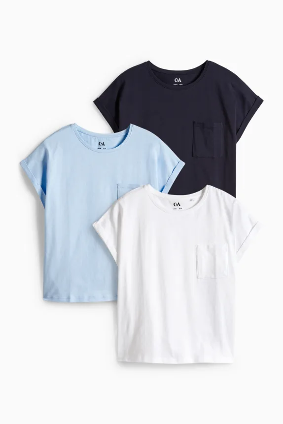 Multipack of 3 - short sleeve T-shirt white