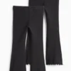 Multipack of 2 - flared leggings - ribbed black