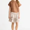 Floral - skirt - shiny cremewhite