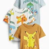 Multipack of 3 - PokÃ©mon - short sleeve T-shirt orange / light blue