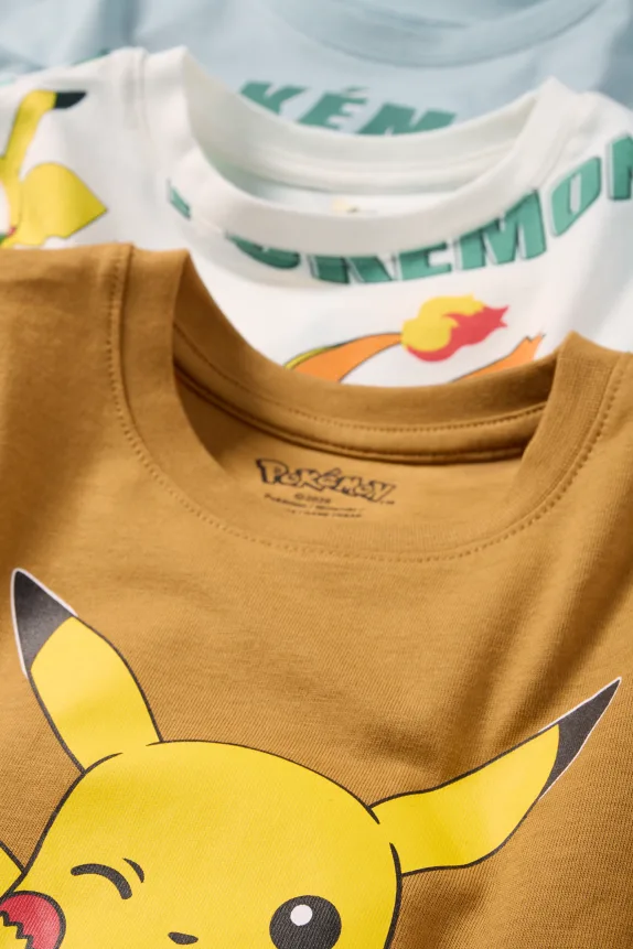 Multipack of 3 - PokÃ©mon - short sleeve T-shirt orange / light blue