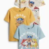 Multipack of 3 - PAW Patrol - Chase, Marshall - short sleeve T-shirt light orange