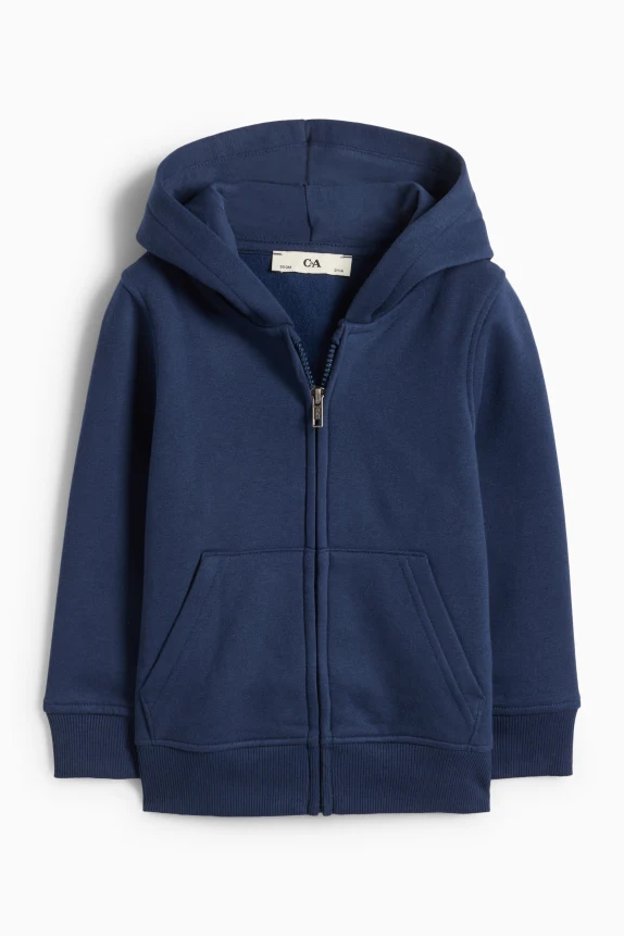 Zip-through hoodie dark blue