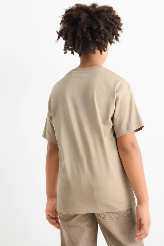 Multipack of 3 - motorbike, scorpion and skateboarder - short sleeve T-shirt taupe