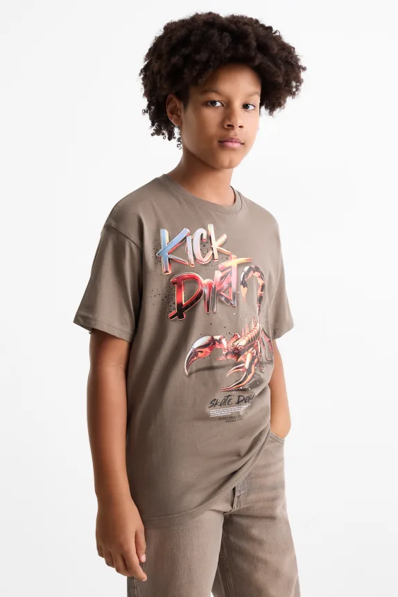 Multipack of 2 - scorpion - short sleeve T-shirt brown