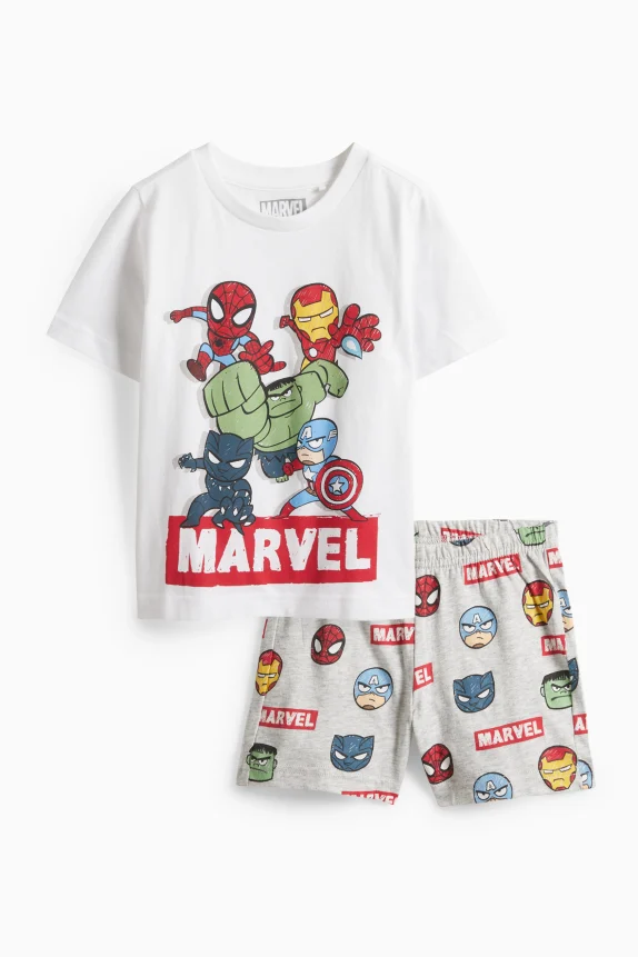 Marvel - short pyjamas - 2 piece white / red