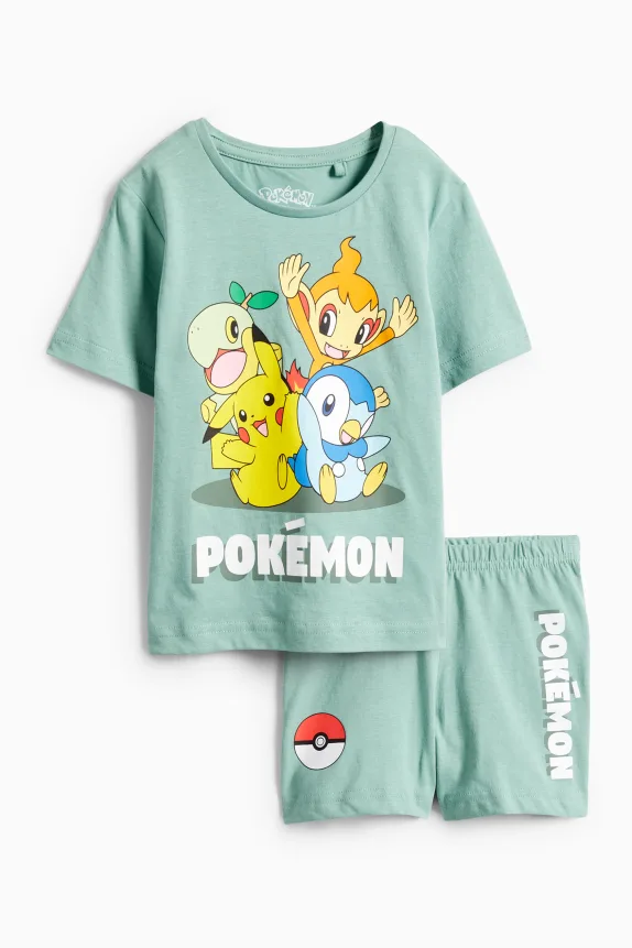 Pokémon - short pyjamas - 2 piece green