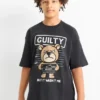 Teddy bear - short sleeve T-shirt dark gray
