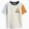 Bar and tractor - short sleeve T-shirt light beige