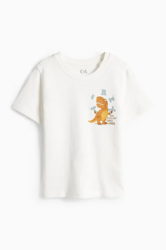Dino - short sleeve T-shirt - textured white