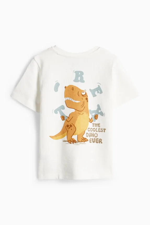 Dino - short sleeve T-shirt - textured white
