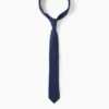 Tie - ribbed dark blue