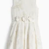 Floral - dress - shiny - formal white