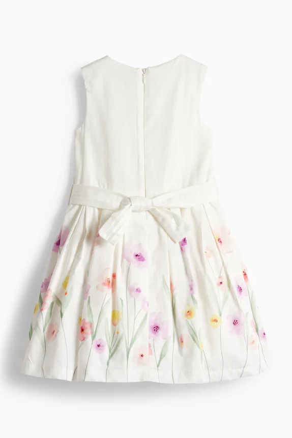 Floral - dress - party white